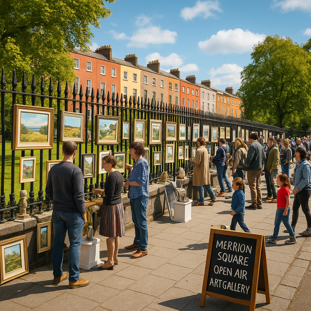 Merrion Square Open Air Art Gallery Dublin