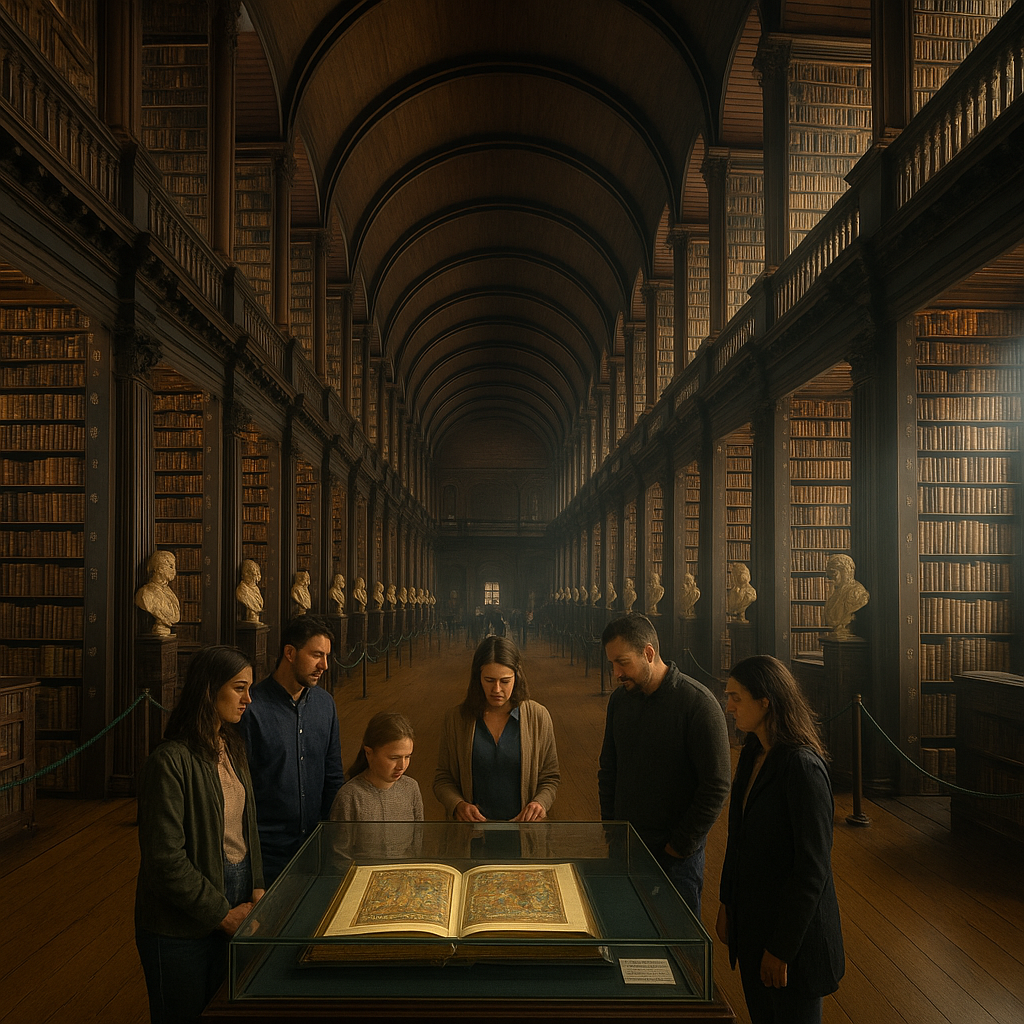The Book of Kells and Long Room Library Dublin